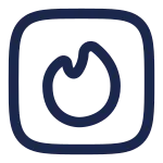 Fire Square SVG Icon
